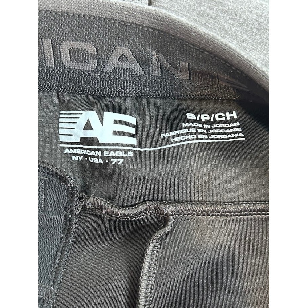 American Eagle‎ Mens Small Charcoal Gray Heather Tech Jogger Sweatpants Tapered - Picture 4 of 5